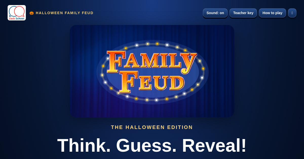 Halloween Family Feud - Zack School