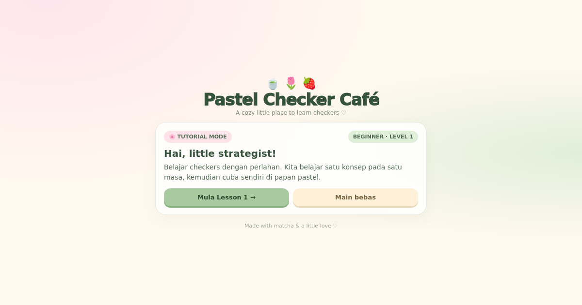 Pastel Checker Café