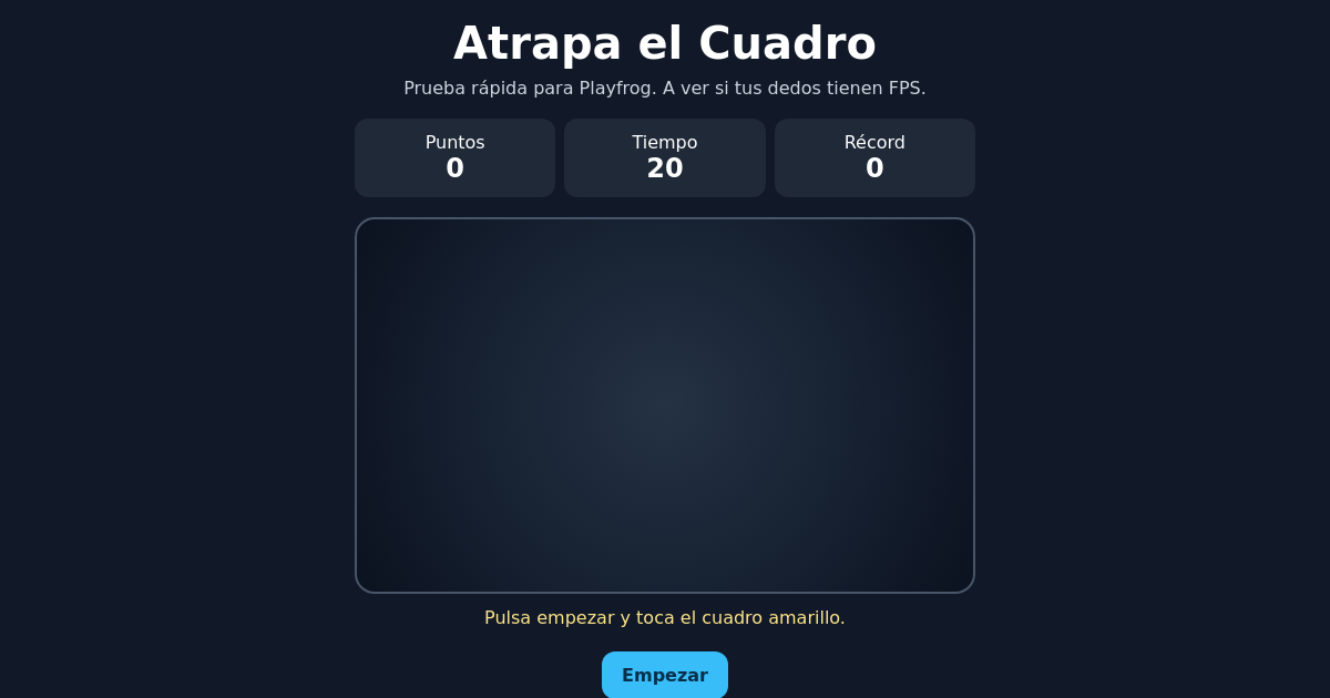 Prueba Playfrog: Atrapa el Cuadro