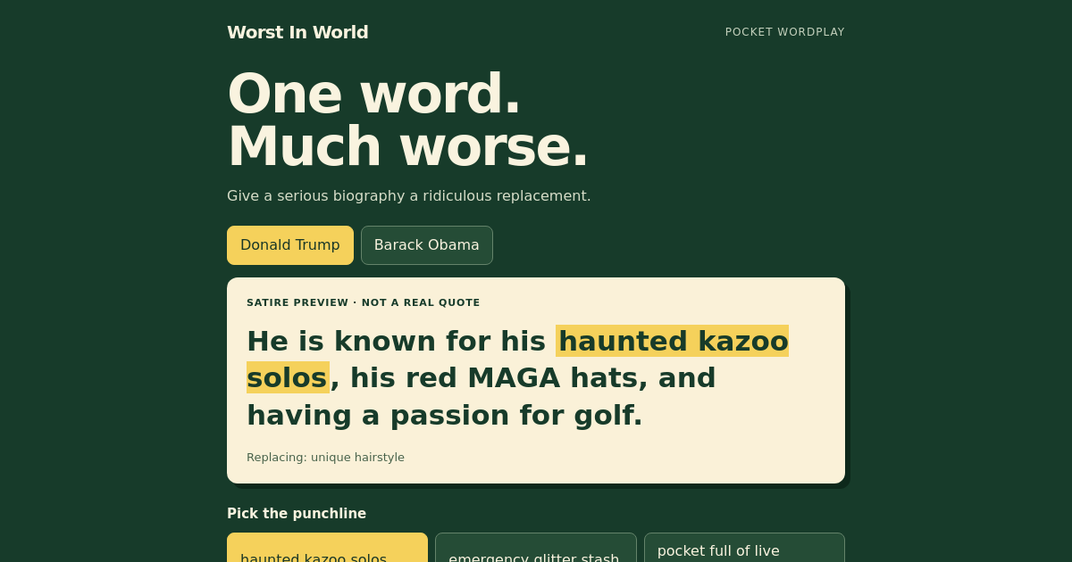 Worst In World — Pocket Wordplay